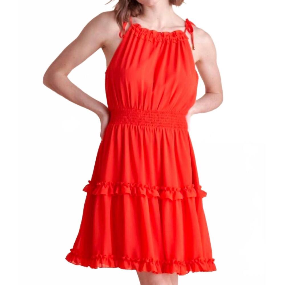NEW ALLIE ROSE halter dress in red